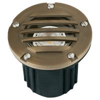 UNB06 Cast Brass Low Voltage Round Grill LED In-ground Light IP65 Waterproof.