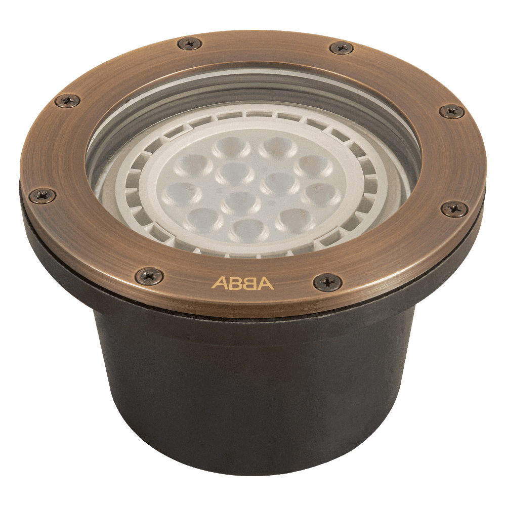 UNB08 Cast Brass Low Voltage Commercial PAR36 LED In-ground Light IP65 Waterproof - Kings Outdoor Lighting