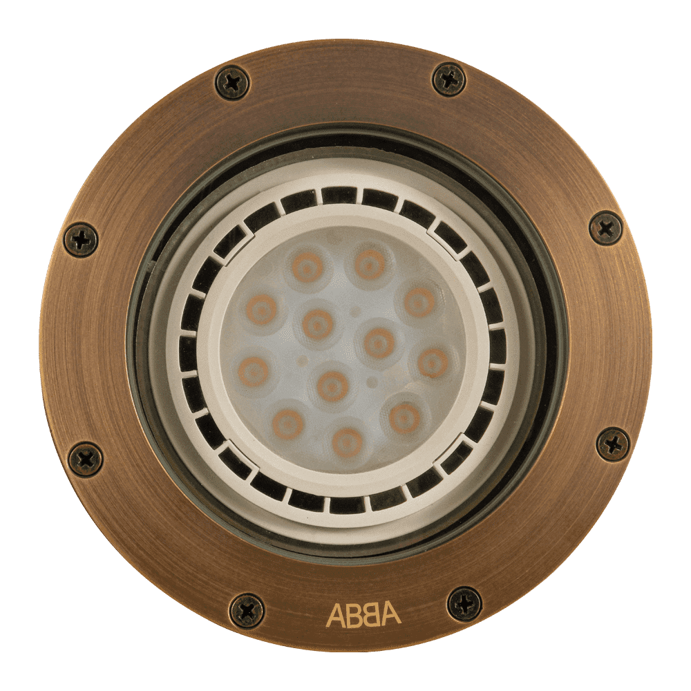 UNB08 Cast Brass Low Voltage Commercial PAR36 LED In-ground Light IP65 Waterproof - Kings Outdoor Lighting