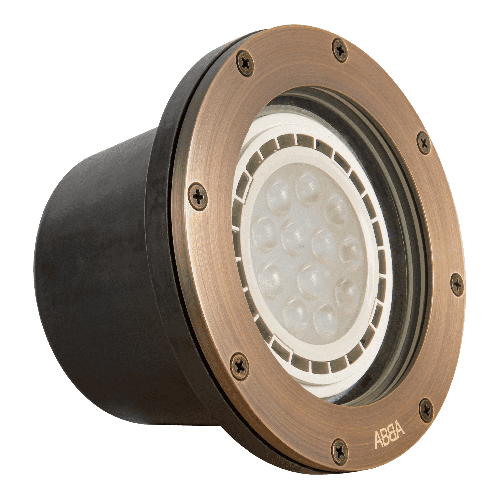 UNB08 Cast Brass Low Voltage Commercial PAR36 LED In-ground Light IP65 Waterproof - Kings Outdoor Lighting