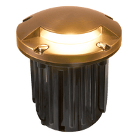 UNB09 Cast Brass Round Moni-Directional Low Voltage LED In-ground Light - Kings Outdoor Lighting