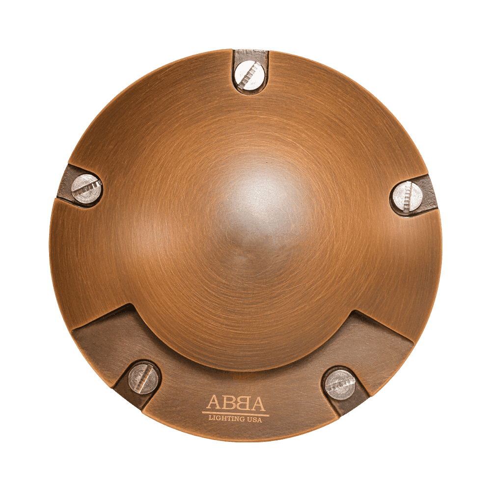 UNB09 Cast Brass Round Moni-Directional Low Voltage LED In-ground Light - Kings Outdoor Lighting