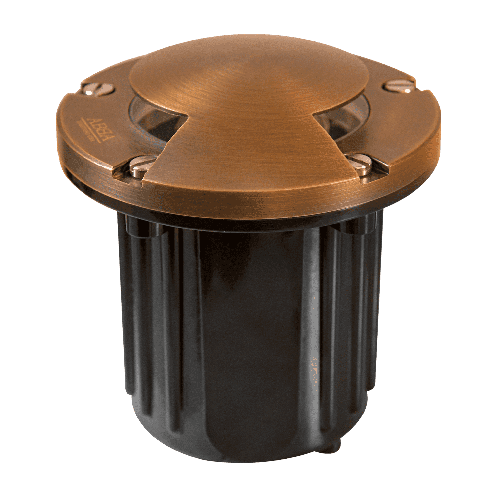 UNB10 Cast Brass Round Bi-Directional Low Voltage LED In-ground Light - Kings Outdoor Lighting
