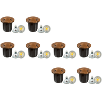UNB10 4x/8x/12x Package Cast Brass Round Bi-Directional Low Voltage LED In-ground Well Light 5W 3000K Bulb