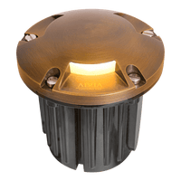 UNB11 Cast Brass Round Tri-Directional Low Voltage LED In-ground Light - Kings Outdoor Lighting