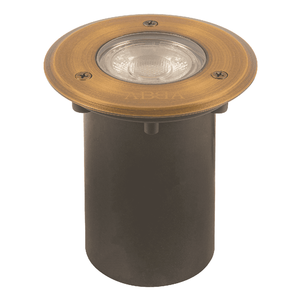 UNB12 Cast Brass Low Voltage Round LED In-ground Light IP65 Waterproof - Kings Outdoor Lighting