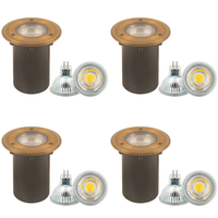UNB12 4x/8x/12x Package Cast Brass Low Voltage Round LED In-ground Well Light IP65 Waterproof 5W 3000K Bulb