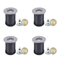 UNS02 4x/8x/12x Package Waterproof In-Ground Low Voltage LED Underground Light Landscape Lighting 5W 3000K Bulb