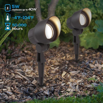 CD45 Black LED Directional Uplight Outdoor Monopoint Lighting fixtures.