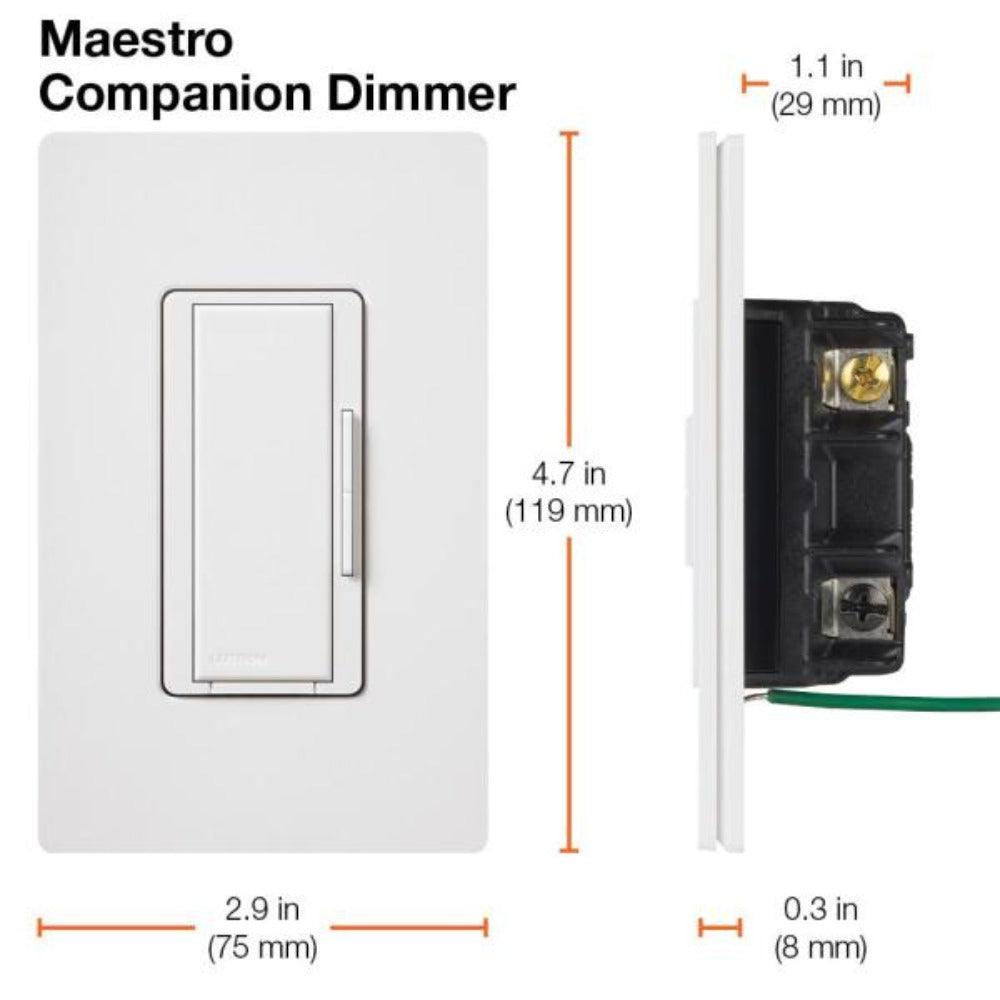 Lutron Maestro C.L Digital Dimmer Multi-Location Switch Kit, White.